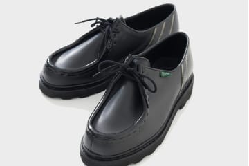 パラブーツのビオトープ限定チロリアンシューズ、光沢レザー＆黒ステッチで“きれいめ”アレンジ