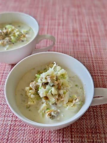 風邪予防・ダイエットにも◎ヘルシーお手軽「カリフラワーのクラムチャウダー」
