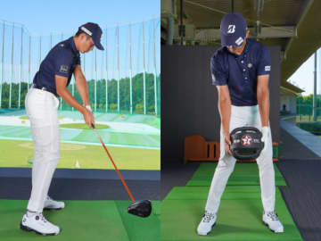 両ヒジを締めるだけ飛距離アップ！男子プロが方法をレッスン