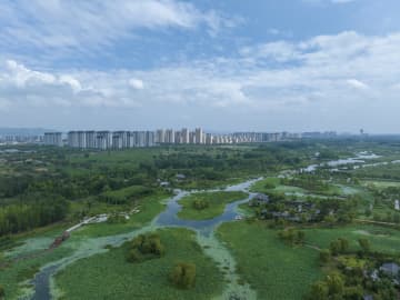 中国・山西省長治市、緑あふれる風光明媚な街に