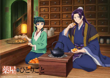 アニメ『薬屋のひとりごと』　壬氏と猫猫の距離が縮まった12月ビジュアルが公開！