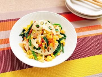 【れんこんのデリ風だしマヨ和え】便利な野菜だし使用！