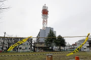 同程度地震で倒壊の恐れなし　八戸のNTT鉄塔、避難指示解除