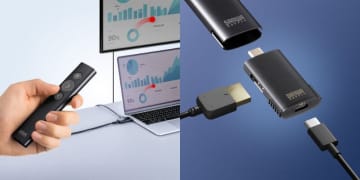 プレゼン装備を大幅スリム化！ HDMI変換アダプター付きリモコン「ワイヤレスプレゼンター」、サンワサプライが発売