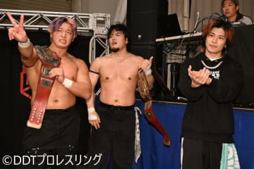 MAO＆KANONが政岡純＆ガイア・ホックスを破り、KO-Dタッグ王座V2！2026年1・25後楽園で飯野雄貴＆納谷幸男がベルト奪回へ