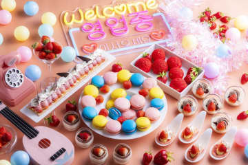 ダブルツリーbyヒルトン大阪城のいちごスイーツビュッフェ、カラフル苺トゥンカロンなど