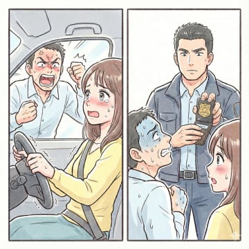 「おい！早く進めよ！」と煽る短気なドライバー。しかし、前の車の正体を知り意気消沈…【短編小説】