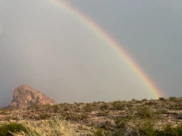『短い虹』がどんどん伸びていき…？　車の窓から見えた景色に「こんなの初めて見た！」