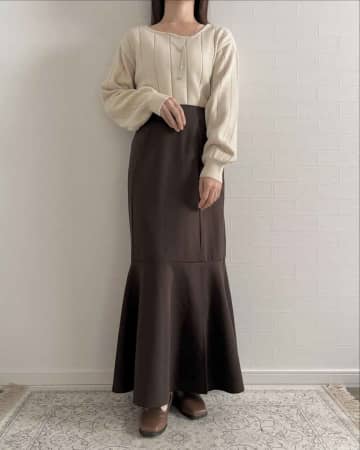 【しまむらの淡色】が大人可愛い！ 1枚で着映える♡「もちもちニットトップス」