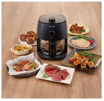 中が見えて調理中の焼き色がわかる「ノンオイルフライヤー」、エディオンとニトリが共同開発