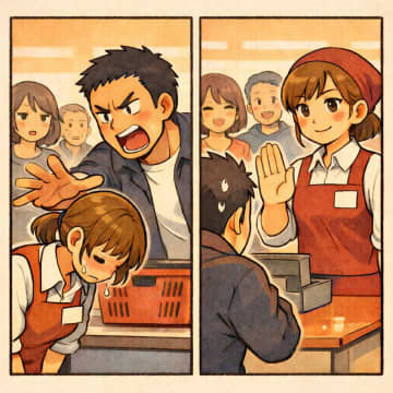 「客を待たせるなよ！」と高圧的な態度の客。だが、ベテラン従業員の華麗な対応で恥をかいた話