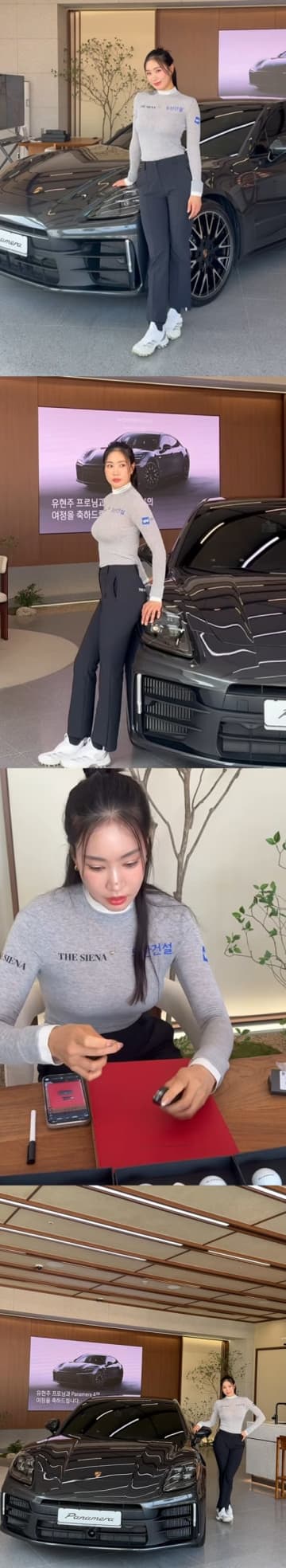 ぴたぴたトップスからド迫力の美貌！韓国女子ゴルファー、ユ・ヒョンジュの“視線強奪”ウェアSHOT【PHOTO】