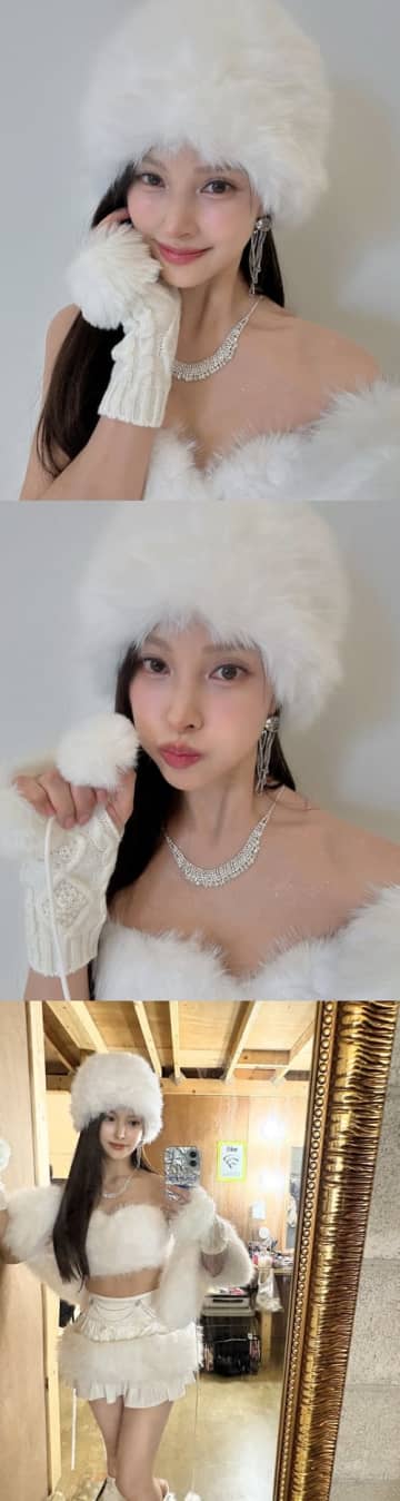 思わずドキッとする“白ふわ”オフショル…KARA・ギュリ「メリーギュリスマス」に茶目っ気発揮【PHOTO】