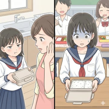 「ママの作る弁当、茶色い」文句を言う娘。翌日、白米のみの弁当を持たせたら、泣いて謝ってきた【短編小説】