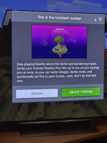 「1は孤独な数字。1人でプレイするのはやめましょう」―無神経な『マインクラフト』サブスクリプション誘導ダイアログが物議を醸す