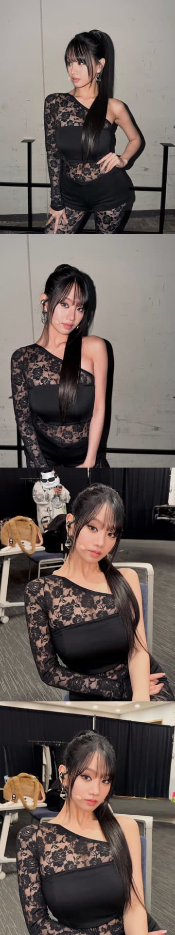 アイドルらしからぬ貫禄ボディ…“ほぼ全身網タイツ”姿で視線強奪「危険」「美しい」【PHOTO】