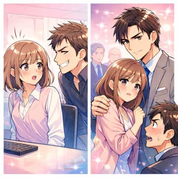 「仕事より家庭かよ」嫌味を言う同僚。だが、夫が社内恋愛の末に結婚した上司と知り、態度が一変【短編小説】