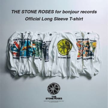伝説のロックバンド「THE STONE ROSES（ザ・ストーン・ローゼズ）」のbonjour recordsオフィシャルロングスリーブTシャツが発売