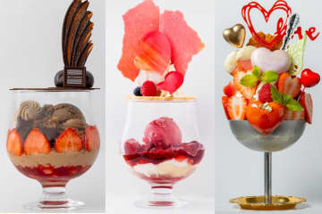 あべのハルカス近鉄本店26年バレンタイン「チョコパフェ博覧会」カラフルパフェを日替わりで