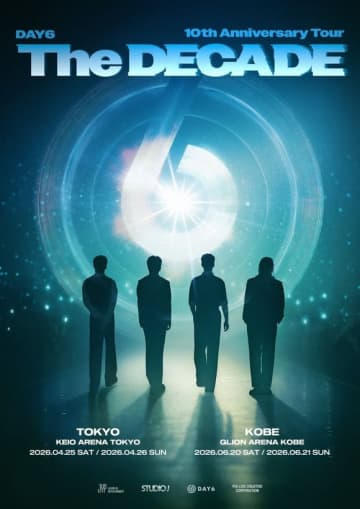 DAY6、デビュー10周年記念ワールドツアーの日本公演が決定！2026年4月より東京＆神戸で開催
