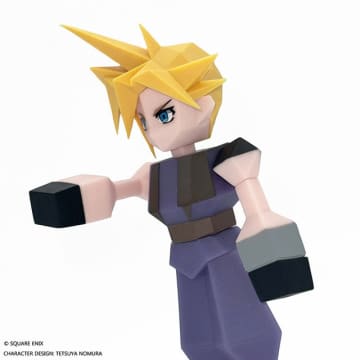 『FFVII』カクカクポリゴン原作クラウドがフィギュアに！オリジナル版の姿を再現するソフビが12月27日登場
