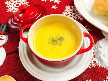 【さつまいもとかぼちゃの濃厚ポタージュ】便利な野菜だし使用！