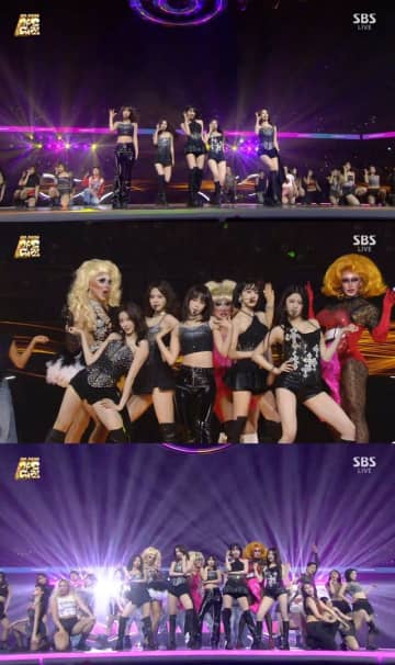 「LE SSERAFIM」がドラァグクイーンとのダンスブレイクを披露…SBS歌謡大祭典