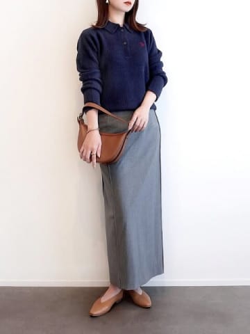 冬は「ネイビーニット」が可愛い♡重たくないのにきちんと見える！おしゃれな人の着こなし術