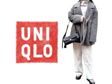 「白系パンツ」はこう穿く！【ユニクロ】そのまま真似したい「冬のおしゃ見えコーデ」