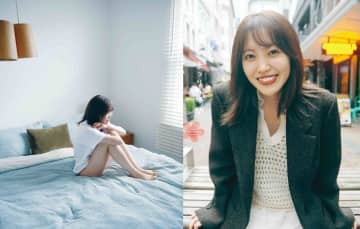 櫻坂46 松田里奈、夕日の輝くビーチシーンでただずむ　1st写真集の裏表紙4パターンが公開