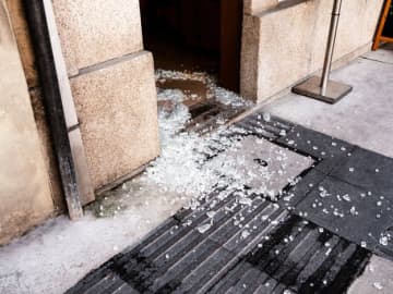 玄関から突然の衝撃音。女性が見に行くと…→"ある生き物"が挟まる姿に「痛々しい」「奇跡」