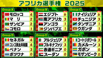 【アフリカ選手権】日本とW杯で対戦チュニジアは敗戦　勝利したナイジェリアはグループステージ突破