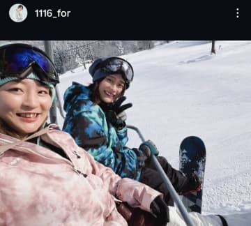 「綺麗なゲレンデで満喫」角田夏実、雰囲気ガラリな冬モードが話題「雪の妖精みたいやん！」「ウェアコーデが女子で可愛い」