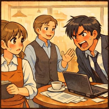 「金払ってるからいいだろ」カフェで長時間席を独占する客。だが、店長の正論をうけ、表情が一変【短編小説】