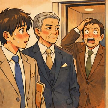 「若いのは階段使え」エレベーターで閉ボタンを連打する上司→同行していた人物の顔を見て絶句【短編小説】