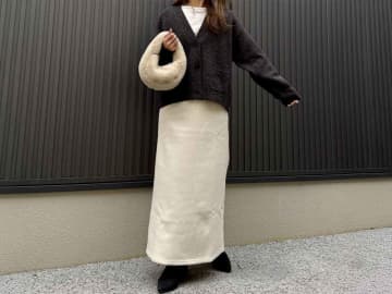 「太ももやお尻のラインを拾いにくい！」【reca】裏フリースであったか♡「コーデュロイスカート」