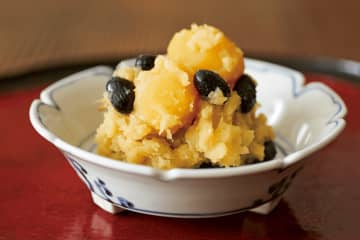 カジュアルおせちを作ってみよう♪ 焼き芋と市販の栗、黒豆で作る「黒豆きんとん」のレシピ