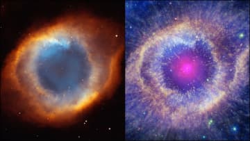 見えているものだけが本当ではない　“宇宙の眼”らせん星雲の比較