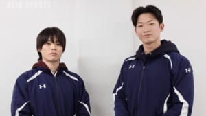 【アイスホッケー】守りの柱とポイントゲッターが迎える最後の早慶戦／ＤＦ有馬龍太×ＦＷ勝見斗軌〜早慶戦前４年生対談④〜