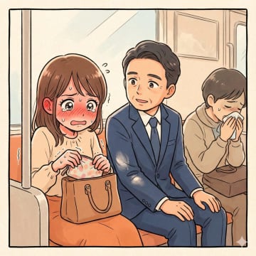 「電車で化粧して何が悪い」と逆ギレする女性。だが、隣のサラリーマンの一言をうけ表情が一変【短編小説】