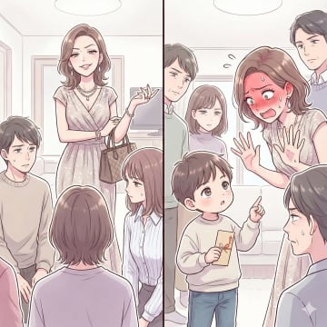 「お年玉、5,000円？ケチね」と嫌味を言う親戚。だが、子供の無邪気な一言で空気が一変【短編小説】