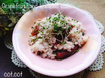 ついに今年最後。皆様にありがとう！グレープフルーツ香る手こね寿司