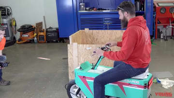 【困惑】プリウスにミサイル発射!? 手作りのモトコンポもどき、思ったより戦闘力が高かった件