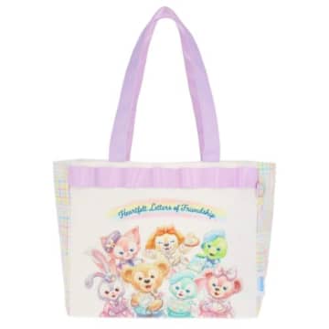 ダッフィー＆フレンズが大集合のトートバッグ ぬいぐるみバッジを飾って自分だけのアレンジに