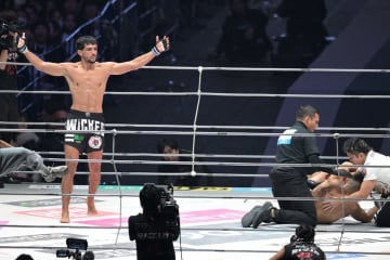 【ＲＩＺＩＮ】サトシ・ソウザ衝撃の王座陥落！　代役ノジモフの右ヒザに轟沈「必ず脚にタックルに来ると」