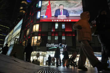 習近平氏、台湾統一へ決意表明　新年迎える祝辞で