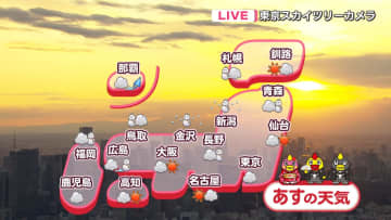 【2日の天気】ほぼ全国的に真冬の寒さ　東京で一時的に雪も