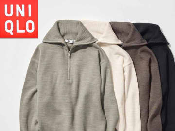 「クルーネックが似合わない、、」→【ユニクロ】の「襟付きセーター」がオススメ♡