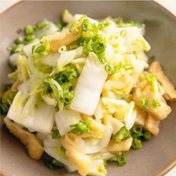 【火を使わない副菜】白菜と油揚げで一瞬で消えた！やさしいなますの簡単レシピ