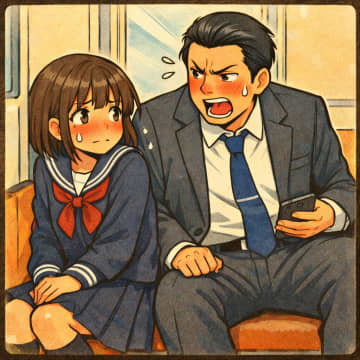 「電車で足広げるのやめてください」と注意した女子高生→逆上した男の呆れた言い訳とは【短編小説】